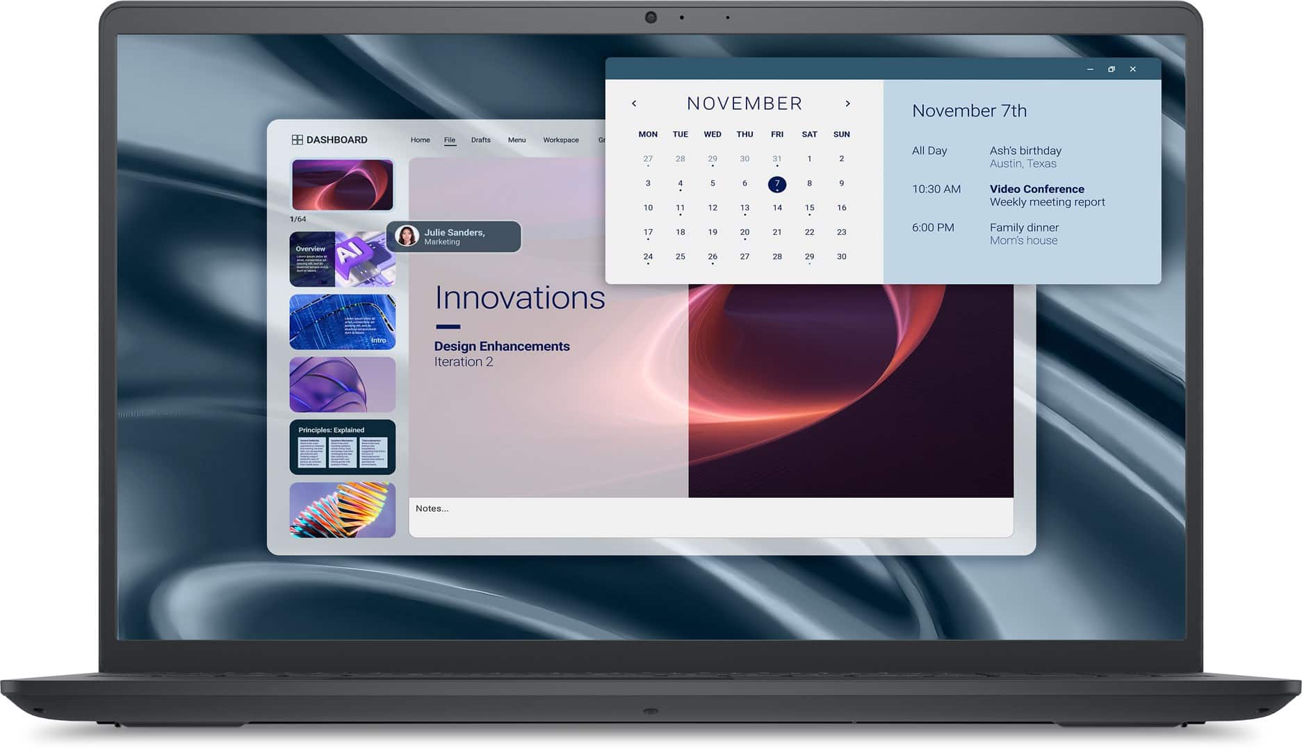 Dell Pro 15 Essential PV15255 Ryzen 5 7520U 15.6"FHD 250nits 8GB LPDDR5 SSD512 Radeon 610M Cam720p FgrPr WLAN+BT BcklKb 41Wh W11Pro Carbon Black 3Y Pro Support — zdjęcie 1 z 8