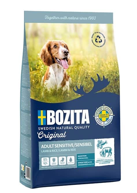 Bozita Original Adult Sensitive Jagnięcina i Ryż  - sucha karma dla psa - 12 kg