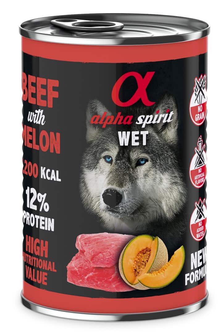 Alpha Spirit wołowina/melon mokra karma 400 g
