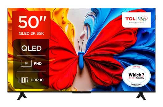 Telewizor TCL 50V5C QLED 50'' Full HD Android TV Dolby Audio DVB-S2 Czarny (WYPRZEDAŻ) — zdjęcie 1 z 8