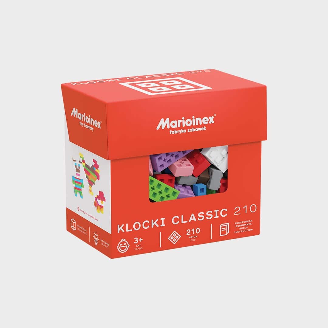 Klocki konstrukcyjne Marioinex classic, 210 elementów — zdjęcie 1 z 3