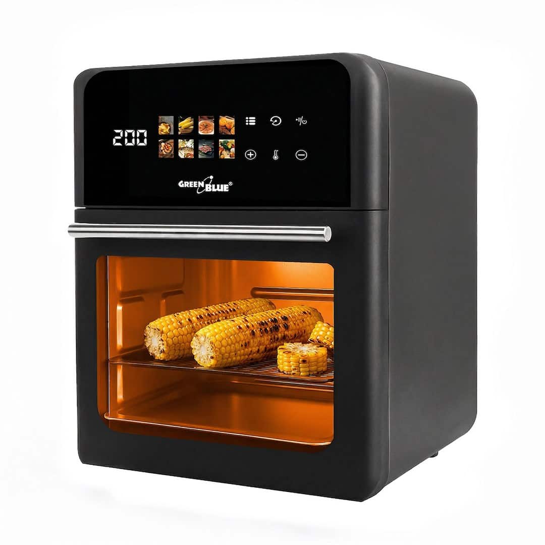 GREENBLUE FRYTKOWNICA BEZTŁUSZCZOWA AIR FRYER, MOCNA 1800W, POJEMNOŚĆ 10L, 8 PROGRAMÓW, AKCESORIA, TIMER GB950 — zdjęcie 1 z 8