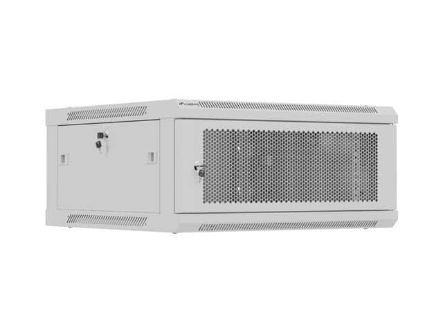 LANBERG SZAFA INSTALACYJNA RACK WISZĄCA 19" 4U 600X600 SZARA DRZWI PERFOROWANE (FLAT PACK) — zdjęcie 1 z 8