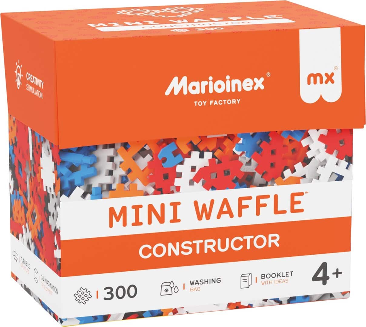 MARIOINEX Klocki Mini Waffle Konstruktor, 300 elementów — zdjęcie 1 z 8