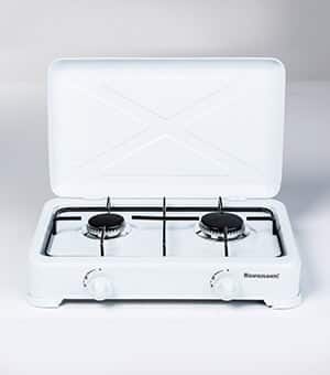 Kuchenka gazowa nastawna 2-palnikowa Ravanson K-02T (biały) (OUTLET) — zdjęcie 1 z 3