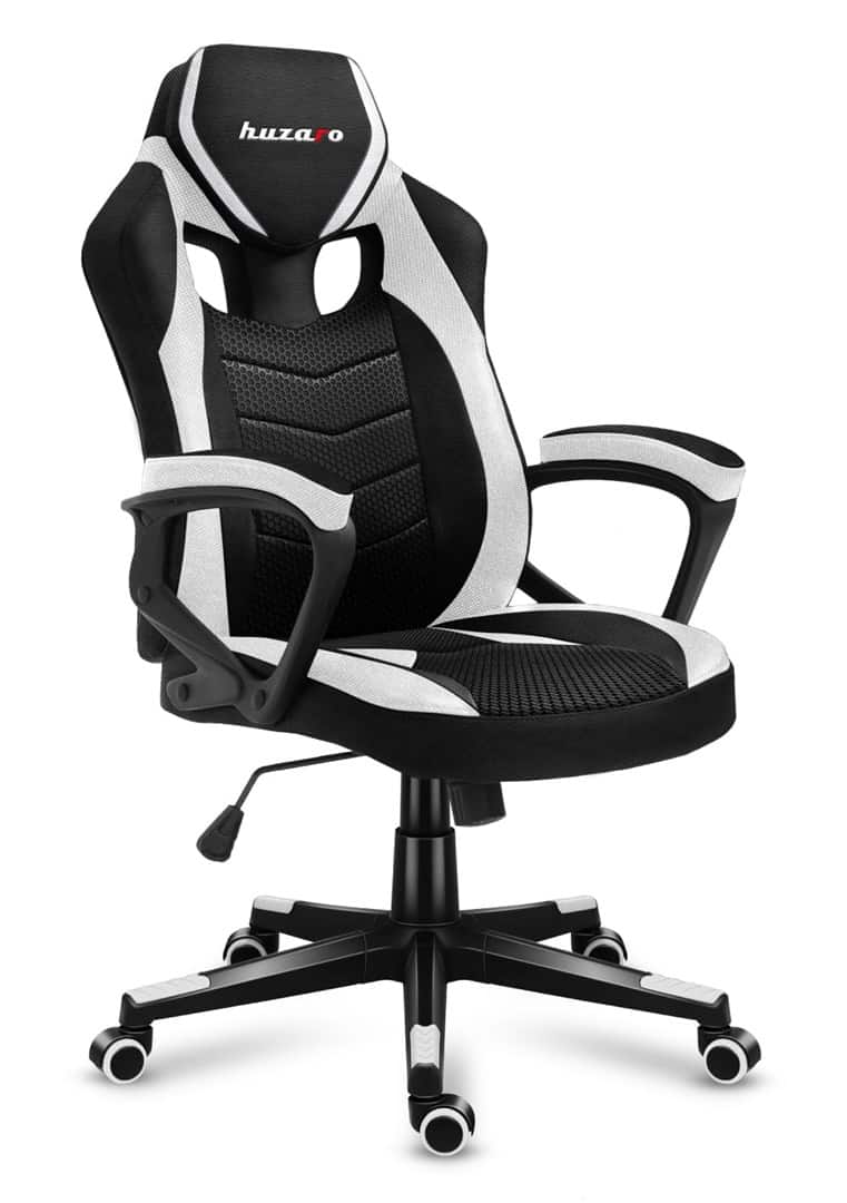 Fotel gamingowy Huzaro Force 2.5 White Mesh - Wyprzedaź — zdjęcie 1 z 6