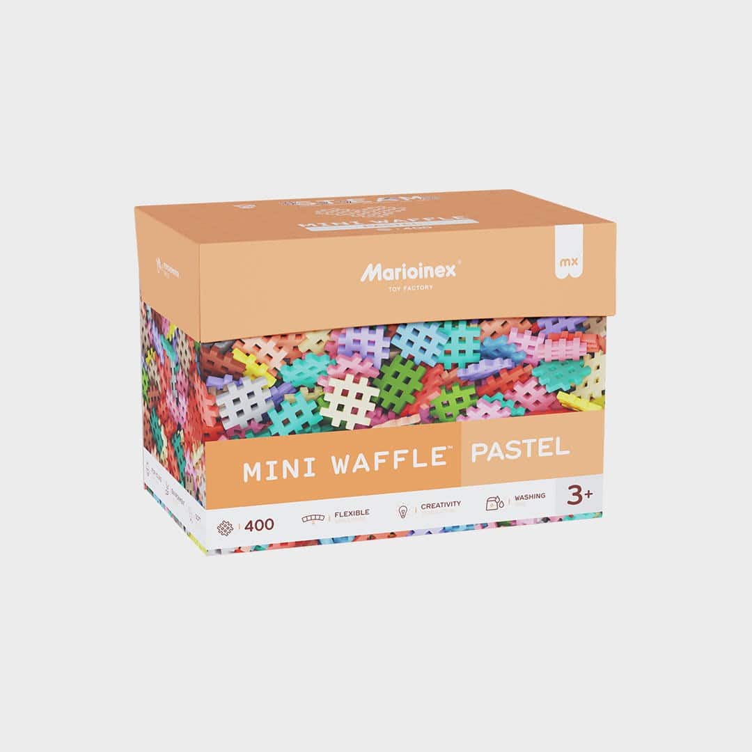 Klocki konstrukcyjne Marioinex Mini Waffle, 400 elementów pastelowe — zdjęcie 1 z 5