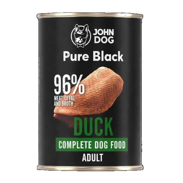 John Dog PURE BLACK DOROSŁY KACZKA 400g