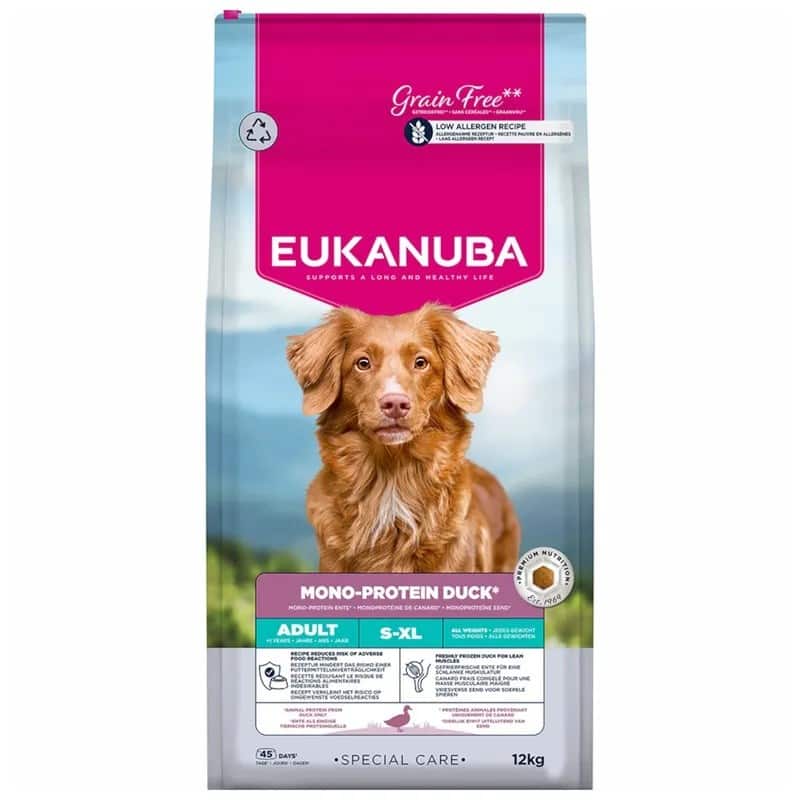 Eukanuba Special Care Mono-Protein Adult kaczka karma sucha dlapsa 12kg