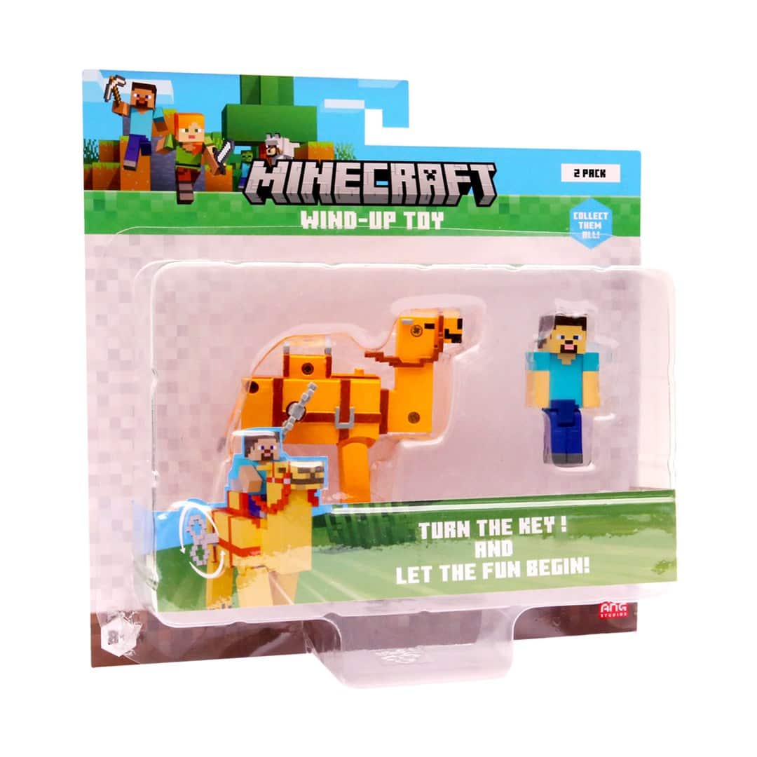 MINECRAFT S2 3D WIND-UP TOY - STEVE & CAMEL — zdjęcie 1 z 4