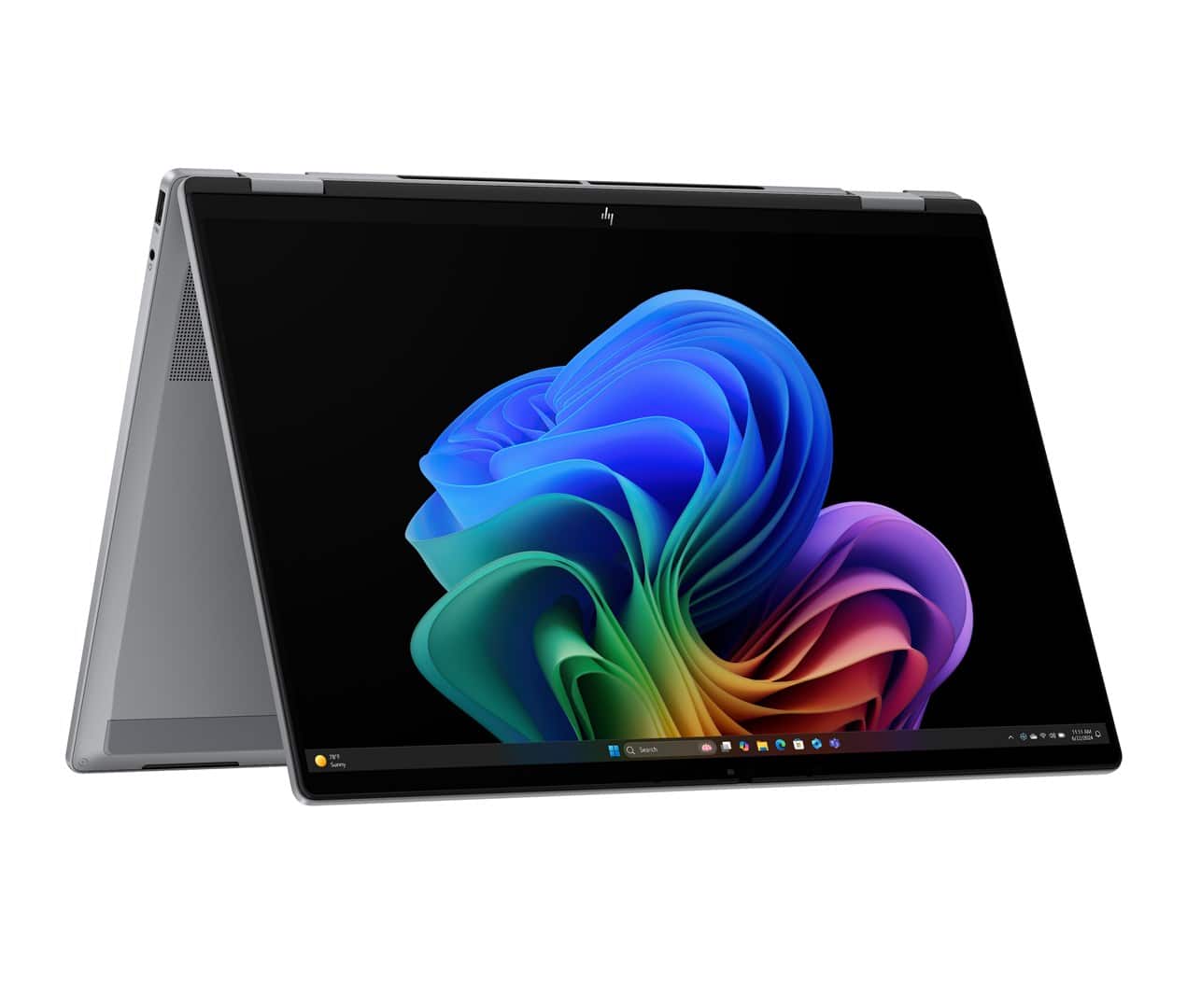 HP OmniBook X Flip 16-ar0016nw Ryzen AI 5 340 16.0"2K Touch OLED IPS 300nits AG 16GB LPDDR5X SSD1TB Radeon 840M Cam 5MPx + IR  68Wh Win11 Meteor Silver 2Y — zdjęcie 1 z 8