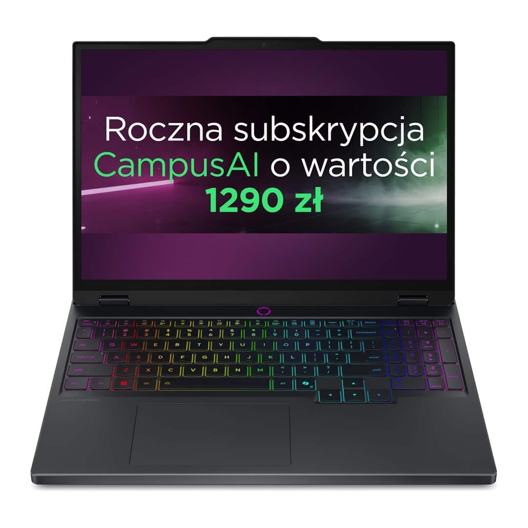 Lenovo Legion 5 15IRX10 i7-13650HX 15.1" WQXGA OLED 500nits 165Hz Glossy 16GB DDR5 4800 SSD1TB GeForce RTX 5060 8GB Cam 5MP 80Wh NoOS Eclipse Black — zdjęcie 1 z 8