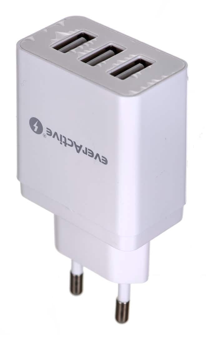 Ładowarka sieciowa everActive SC-300 (USB; kolor biały) — zdjęcie 1 z 3