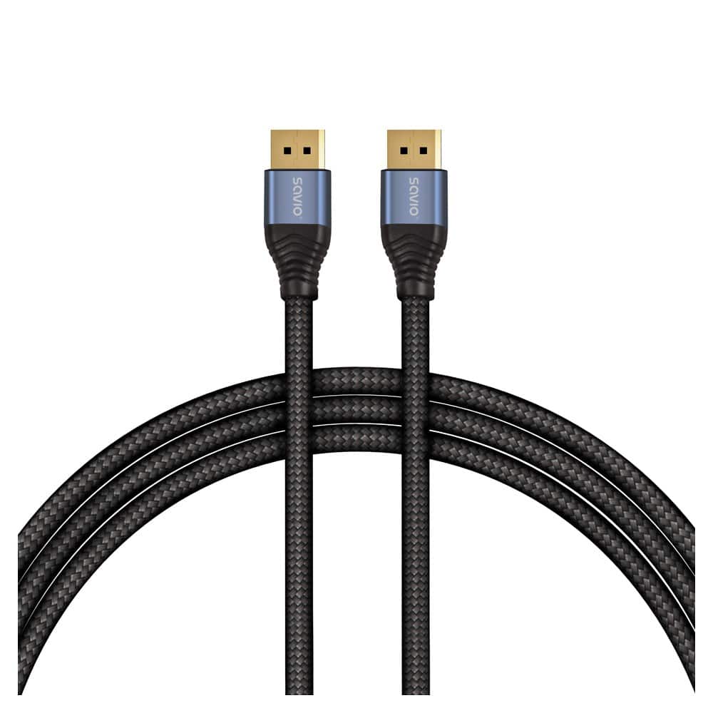 SAVIO KABEL DISPLAYPORT 2.1 2M CL-210 — zdjęcie 1 z 5