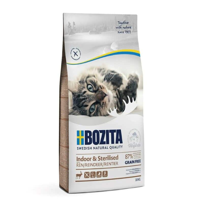 BOZITA Indoor & Sterilised Grain free Reindeer - sucha karma dla kotów wysterylizowanych - 10kg