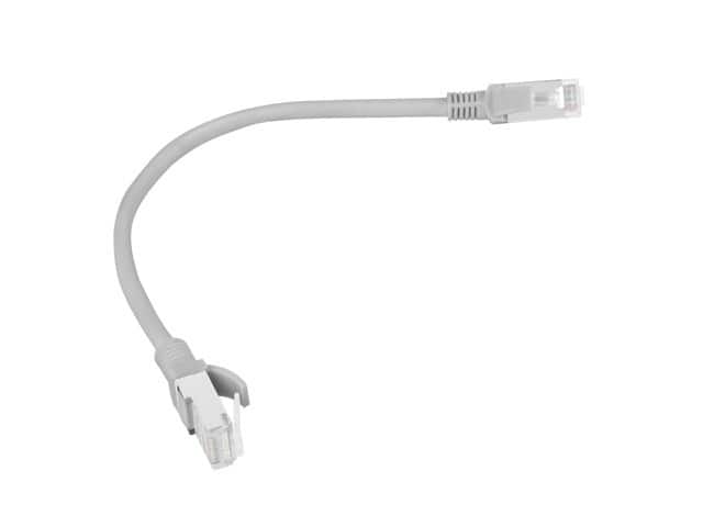 Patchcord UTP Lanberg PCU6-10CC-0025-S (RJ45 - RJ45 ; 0,25m; UTP; kat. 6; kolor szary) — zdjęcie 1 z 2