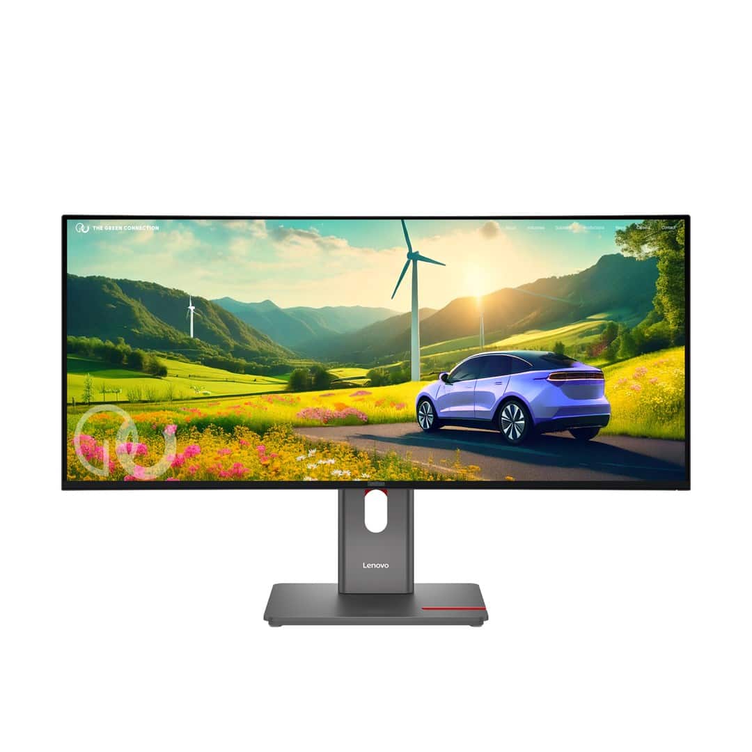 Lenovo ThinkVision P34WD-40 34" WQHD 120Hz 300nits AG USB HDMI DP LAN Eclipse Black 3Y — zdjęcie 1 z 8