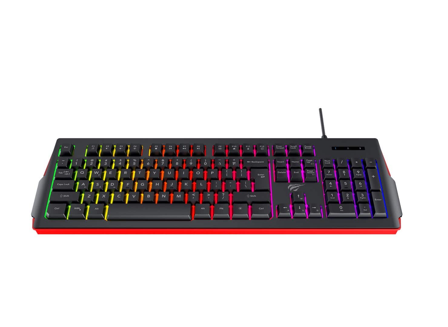 Klawiatura gamingowa Havit KB866L (czarno-czerwony) — zdjęcie 1 z 4