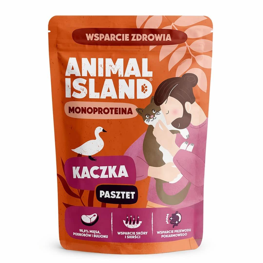 ANIMAL ISLAND Monoproteinowa kaczka dla kota 100g — zdjęcie 1 z 3