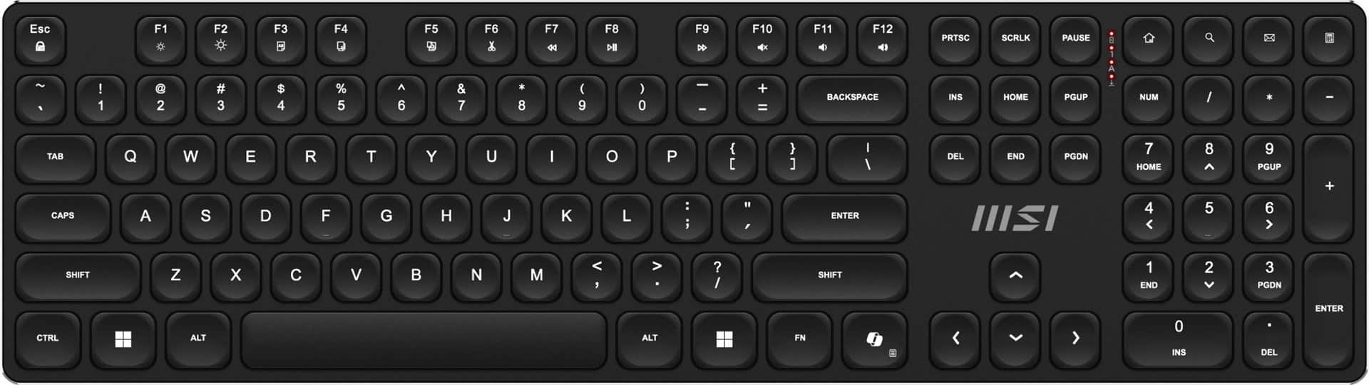 Zestaw klawiatura + mysz MSI Forge K210 Wireless Mouse and Keyboard Combo bezprzewodowe czarne — zdjęcie 1 z 8