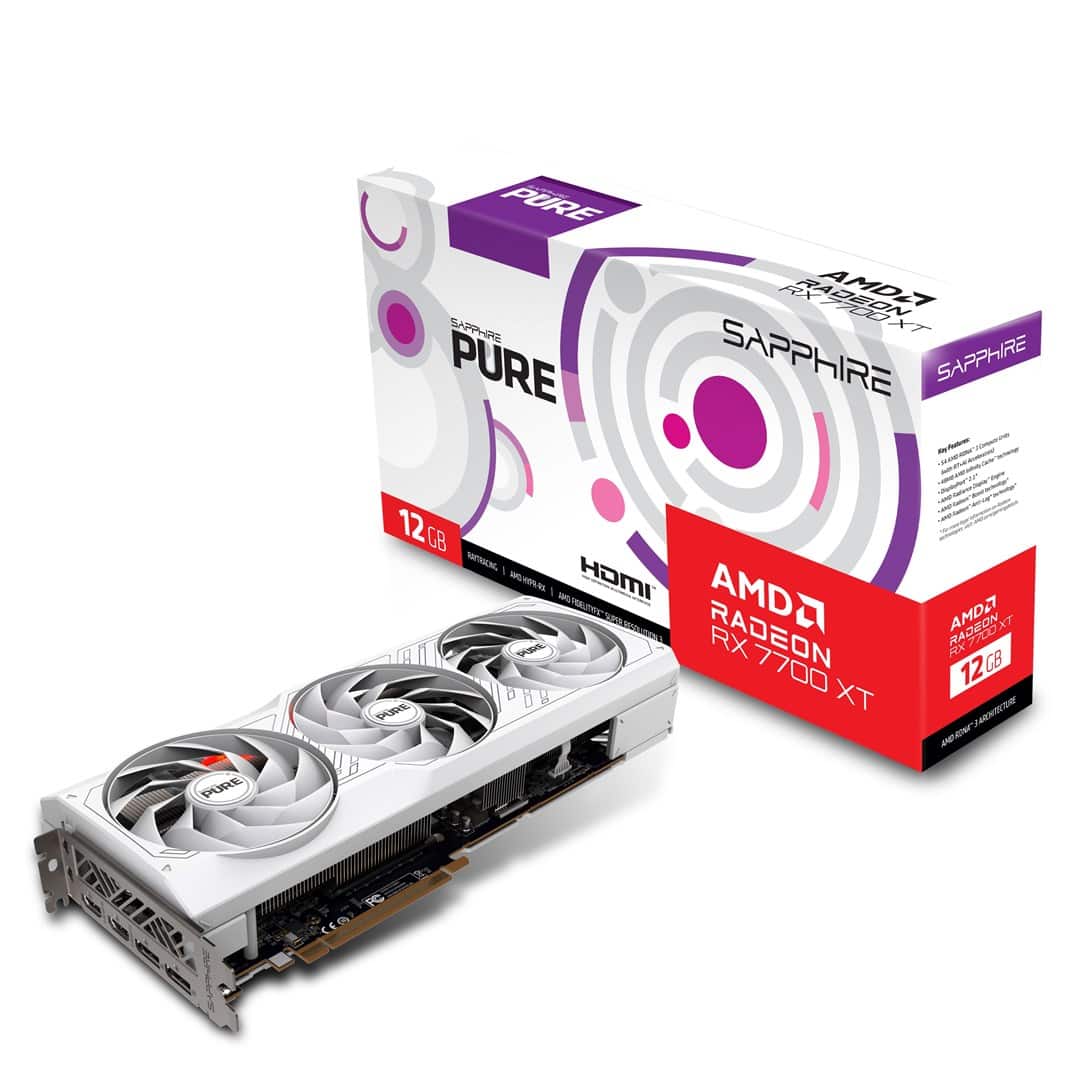 Karta graficzna SAPPHIRE RADEON RX 7700 XT PURE GAMING OC 12GB GDDR6 (WYPRZEDAŻ) — zdjęcie 1 z 8