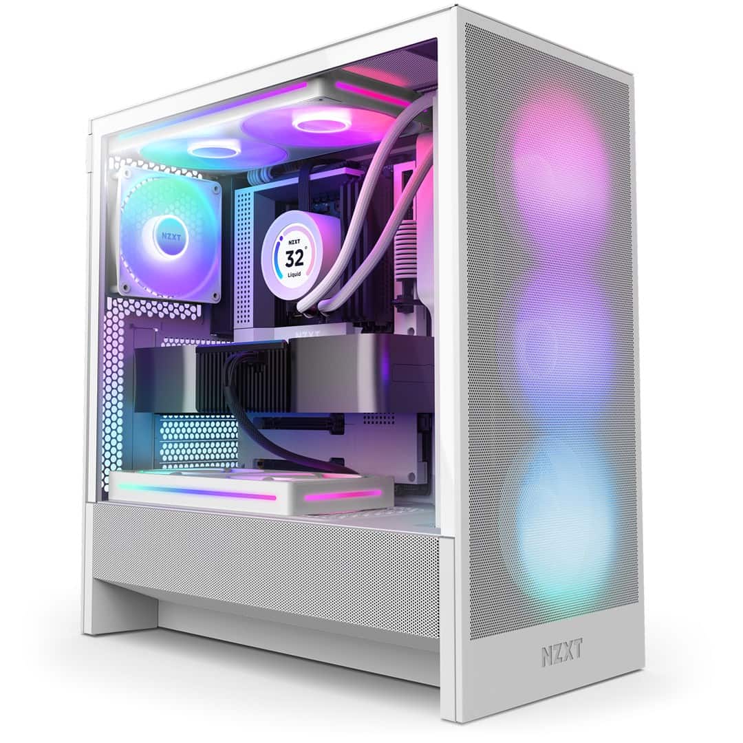 NZXT OBUDOWA H5 FLOW RGB MIDI TOWER Z OKNEM BIAŁA — zdjęcie 1 z 8