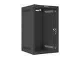 Szafa rack Lanberg WF10-2309-10B (9U; 462mm / 280mm / 310 mm; wisząca; Szklane; 10"; kolor czarny) — zdjęcie 1 z 5