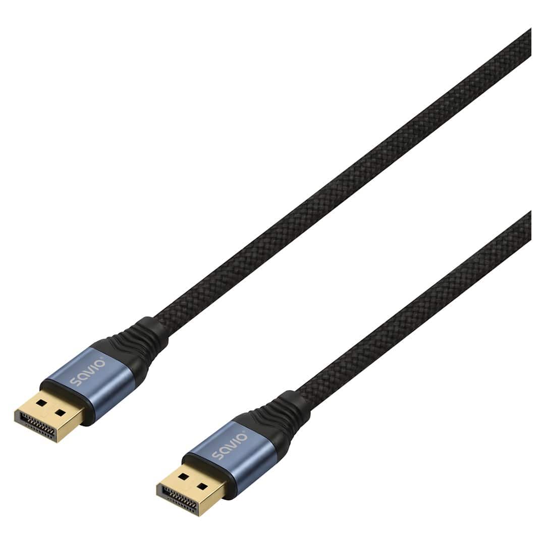 SAVIO KABEL DISPLAYPORT 2.1 1M CL-209 — zdjęcie 1 z 4
