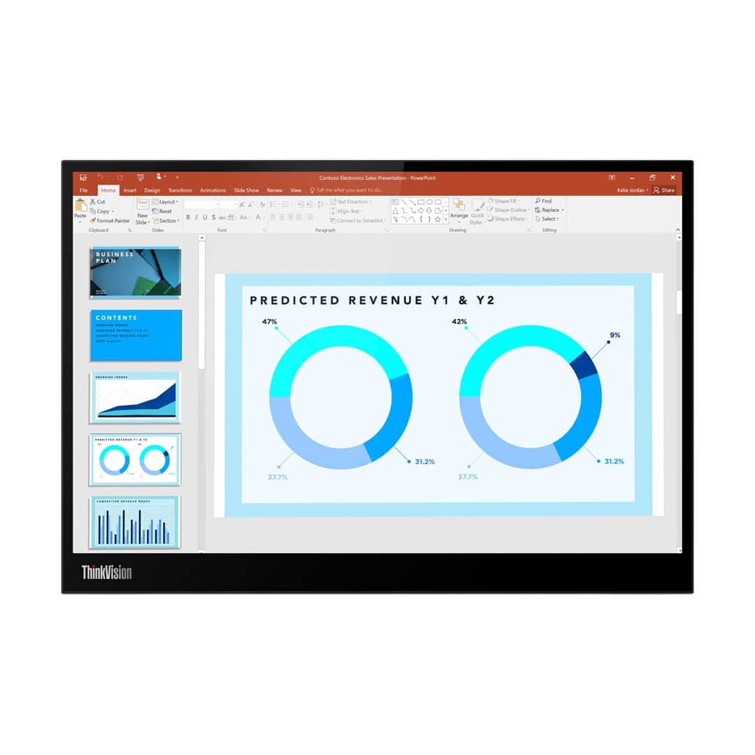 Lenovo ThinkVision M14d 14" QHD IPS 60Hz 300nits AG 2xUSB-C Raven Black — zdjęcie 1 z 8