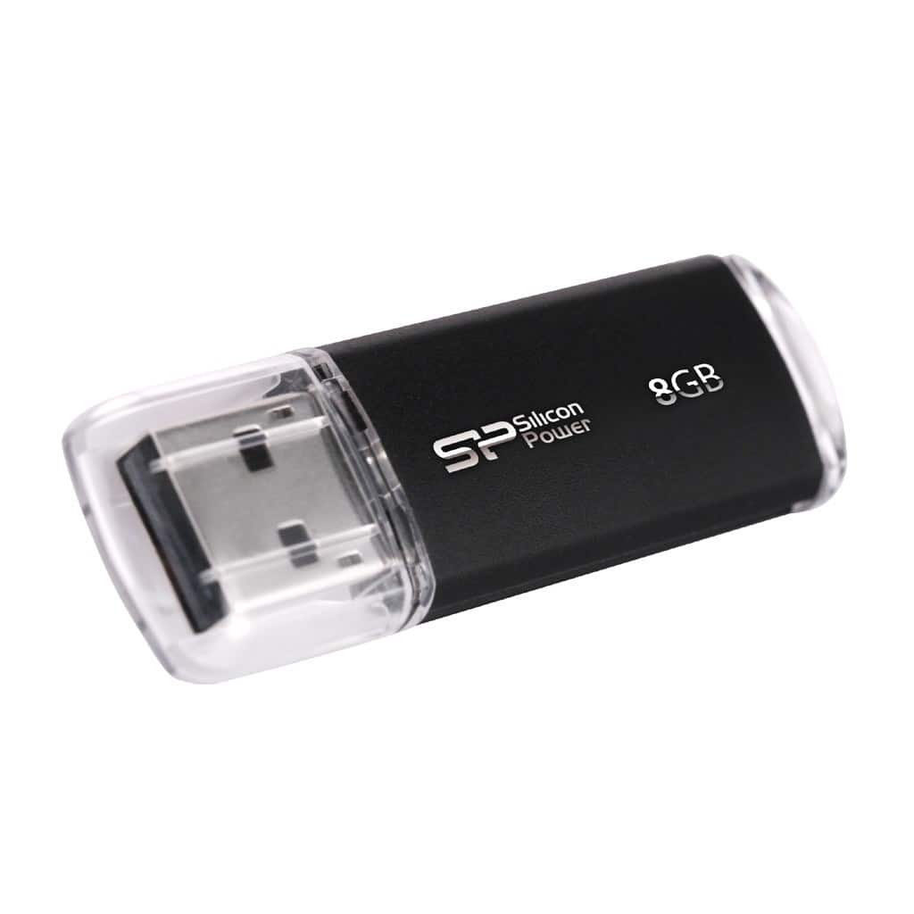 Pendrive Silicon Power Ultima II M01 8GB USB 2.0 kolor czarny ALU (SP008GBUF2M01V1K) — zdjęcie 1 z 3