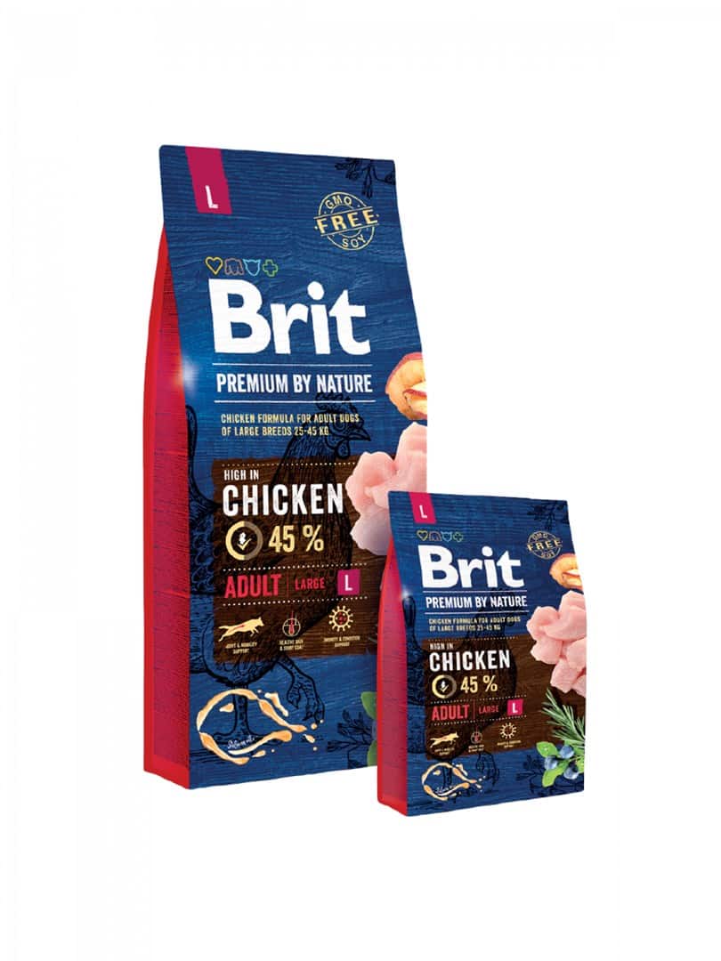 BRIT PREMIUM BY NATURE Adult L - sucha karma dla psów dorosłych dużych ras - 15 kg (OUTLET)