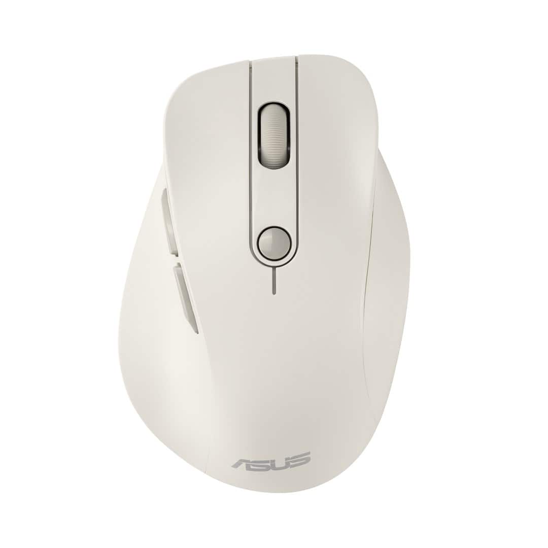 Mysz bezprzewodowa ASUS MD105 Wireless Mouse Milky White 2400DPI Dual-mode wireless 2.4 GHz and Bluetooth — zdjęcie 1 z 7