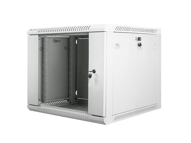 Szafa rack Lanberg WF01-6609-10S (9U; 500mm / 600mm / 600 mm; wisząca; Szklane; 19''; kolor szary) — zdjęcie 1 z 5