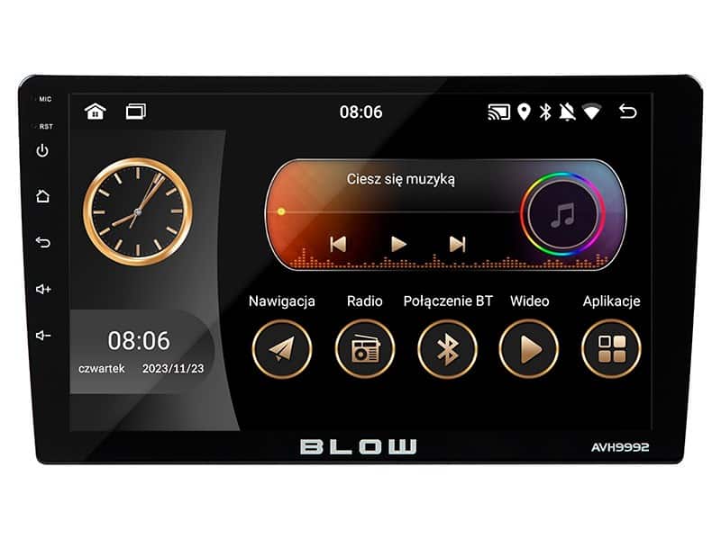 BLOW RADIO AVH-9992 2DIN 9" ANDROID/WIFI/GPS/ CARP — zdjęcie 1 z 6