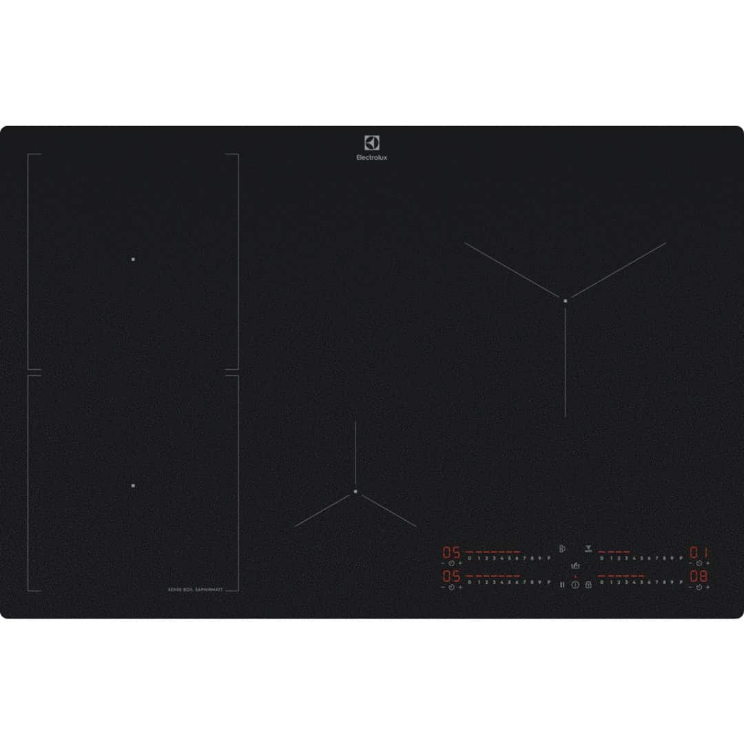 Płyta indukcyjna ELECTROLUX EIS82453IZ SaphirMatt 78 cm SenseBoil Hoob2Hood czarny mat — zdjęcie 1 z 6