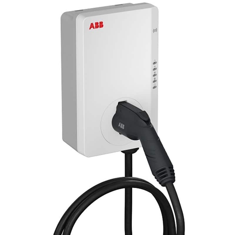 Stacja ładowania ABB Terra AC W11-G5-R-V2-0 Terra AC wallbox 11kW typ 2, przewód 5 m, 3-fazowy/16 A, z RFID, wersja 2 — zdjęcie 1 z 2