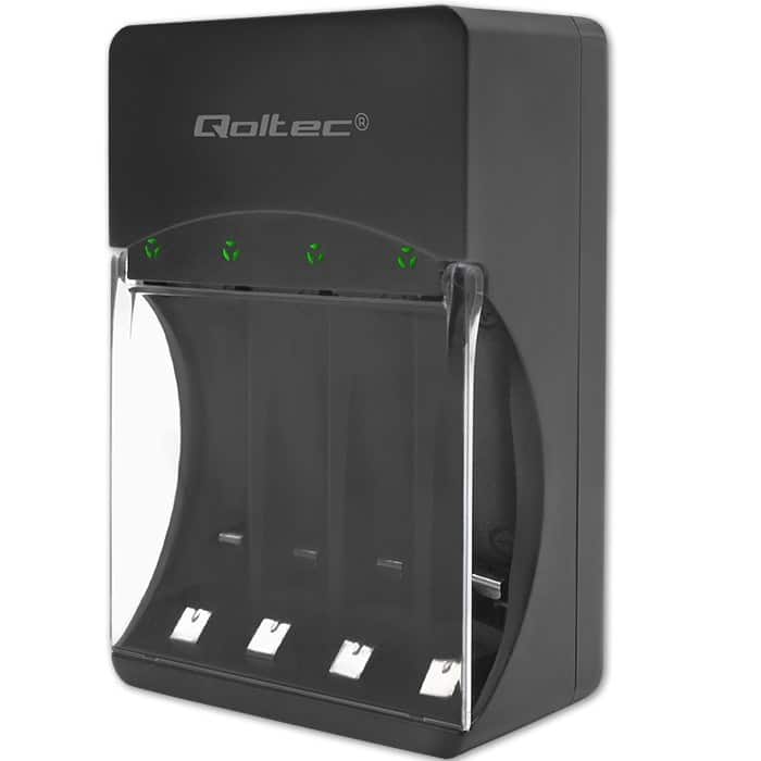 QOLTEC ŁADOWARKA DO AKUMULATORKÓW NI-MH TYPU R03/AAA R06/AA | 300MA — zdjęcie 1 z 8