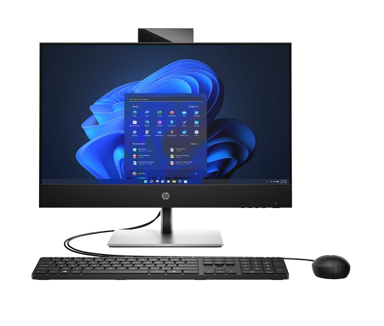 HP ProOne 440 G9 AiO i5-14400T 23.8"FHD IPS 250nits AG 16GB DDR5 4800 SSD512 UHD 730 Kb+Mouse Cam 5Mpx W11Pro Black 3Y OnSite — zdjęcie 1 z 8