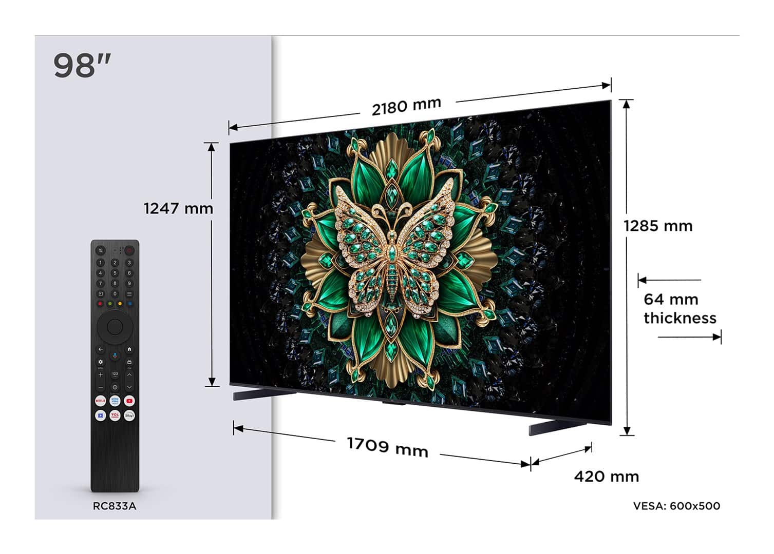 Telewizor 98" TCL 98C6K 4K MiniLED — zdjęcie 1 z 6