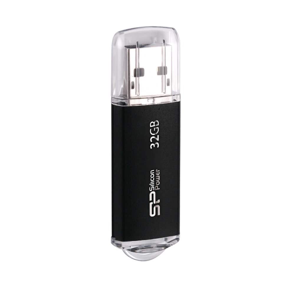 Pendrive Silicon Power Ultima II M01 32GB USB 2.0 kolor czarny ALU (SP032GBUF2M01V1K) — zdjęcie 1 z 7