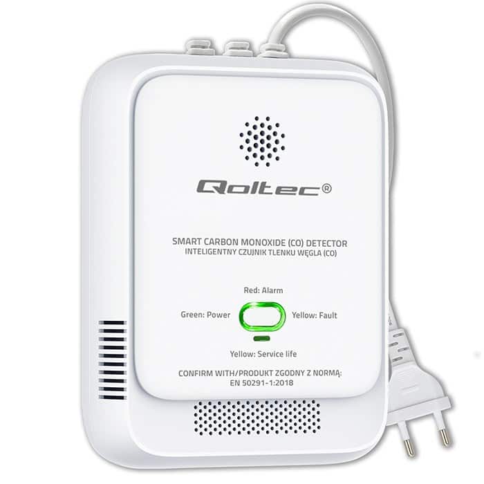 QOLTEC CZUJNIK TLENKU WĘGLA (CZADU) | DETEKTOR CO | ALARM 85DB LED — zdjęcie 1 z 8
