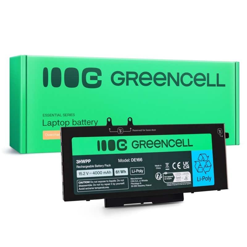 GREEN CELL BATERIA DE166 DO DELL 3HWPP LATITUDE 5400, 5401, 5410, 5411, 5500, 5501, 5510, 5511, 7591 4000MAH 15,2V — zdjęcie 1 z 6