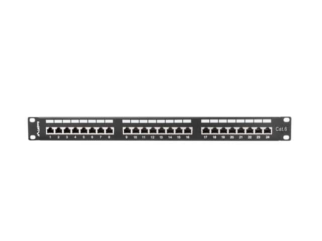 Patch panel Lanberg PPS6-1024-B (1U; kat. 6; 24xRJ-45) — zdjęcie 1 z 4