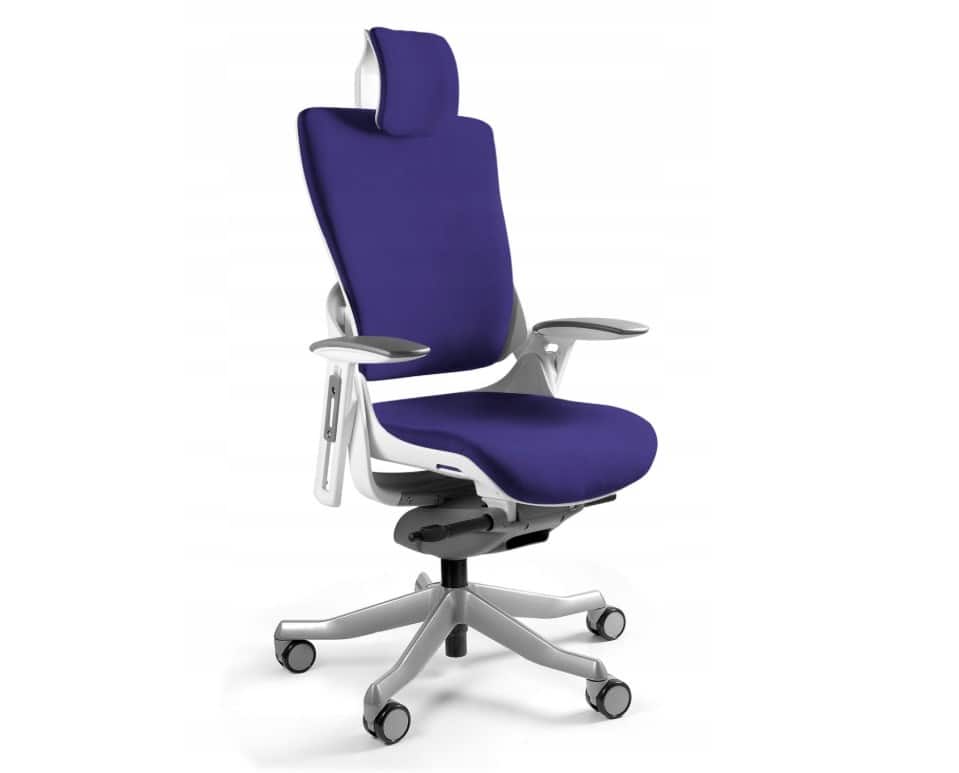 Fotel biurowy Wau 2 BL412 tkanina navyblue/biały — zdjęcie 1 z 5