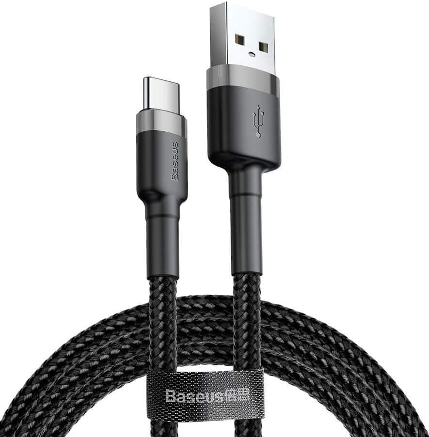 Kabel Baseus Cafule CATKLF-AG1 (USB 2.0 - USB typu C ; 0,50m; kolor ciemnoszary) — zdjęcie 1 z 7