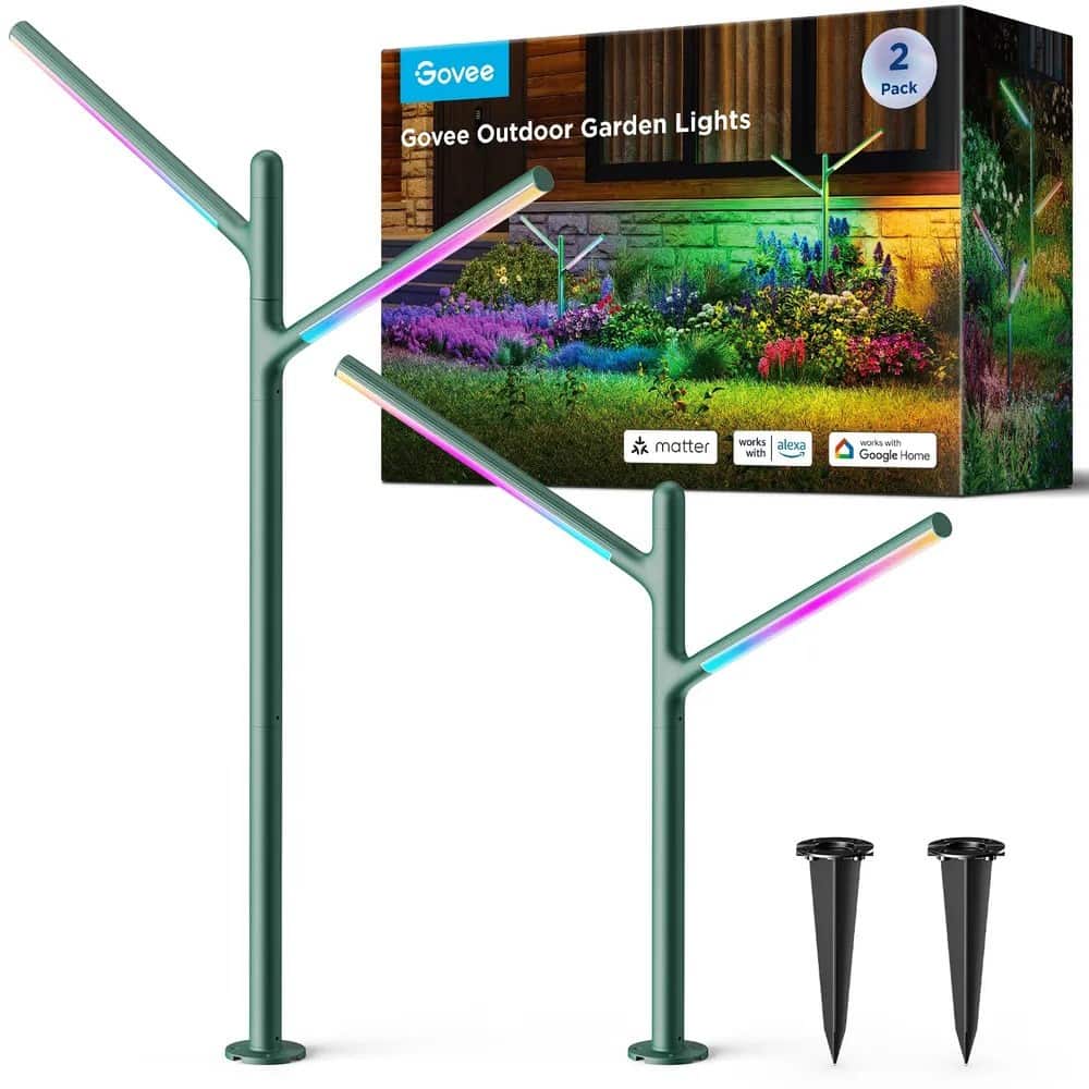 Ogrodowe oświetlenie LED Govee H7086 RGBICWW, RGBWW, 1100 Lm, 2.4GHz Wi-Fi + Bluetooth, IP66 — zdjęcie 1 z 6