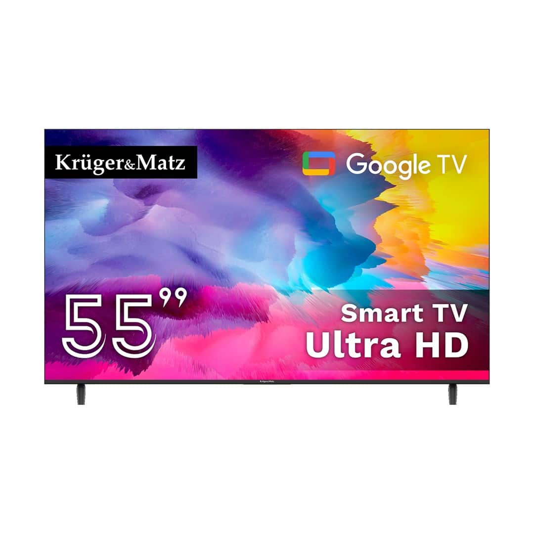 KRUGER&MATZ TELEWIZOR LED 55" UHD GOOGLETV, DVB-T2/S2/T/C H.265 HEVC KM0255UHD-G — zdjęcie 1 z 5