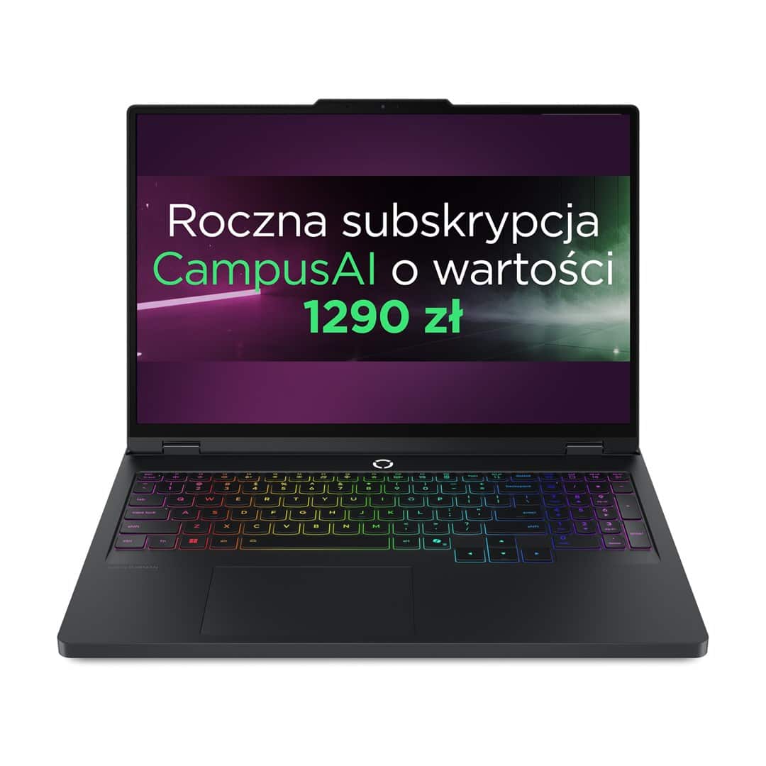 Lenovo Legion Pro 5 16IAX10 Ultra 7 255HX 16" WQXGA OLED 500nits Glossy 165Hz 32GB DDR5 5600 SSD1TB GeForce RTX 5060 8GB 80Wh Win11 Eclipse Black — zdjęcie 1 z 8