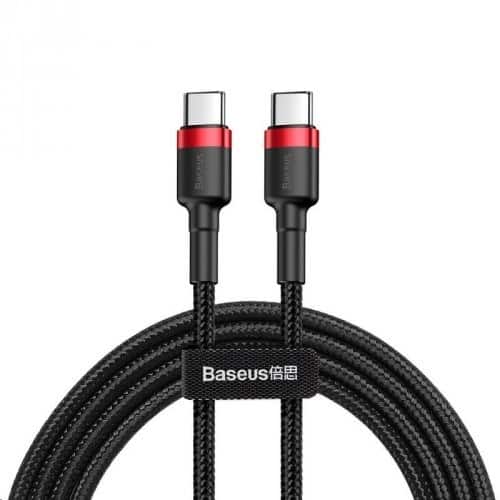 Kabel Baseus CATKLF-H91 (USB typu C M - USB 2.0 M; 2m; kolor czarno-czerwony) — zdjęcie 1 z 2