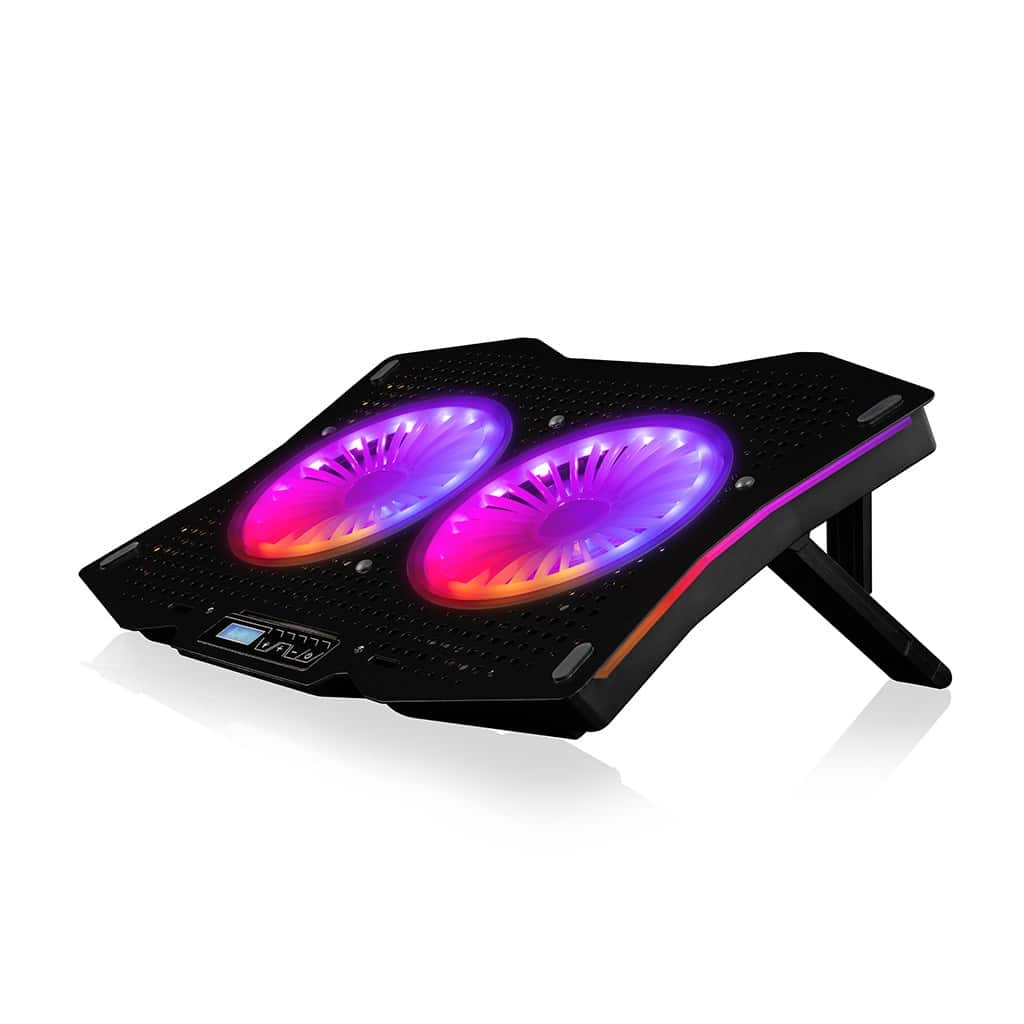 MODECOM CF18 RGB SILENT FAN CZARNA PODSTAWKA CHŁODZĄCA POD LAPTOPA — zdjęcie 1 z 6